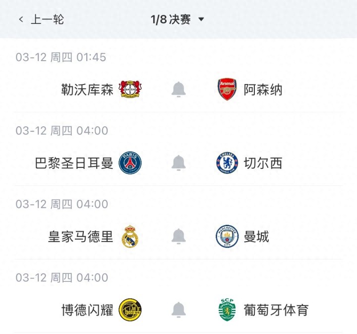 歐冠預告：皇馬與曼城連續5年交手！3英超球隊出戰，槍手四線齊進